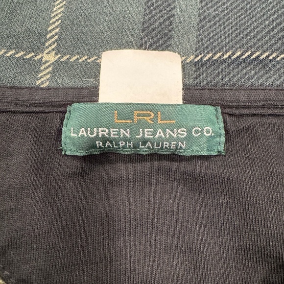 Lauren Ralph Laure LRL Women's Plaid Cardigan with Contrast Panel Size M - Picture 2 of 2